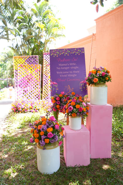 Signage and Floral detail — wedding decor — St. Regis